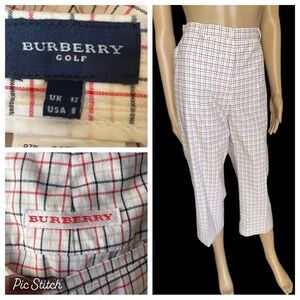 Burberry Pants 
Golf‎ Capri Color: ivory/Red/grey| Size: 8